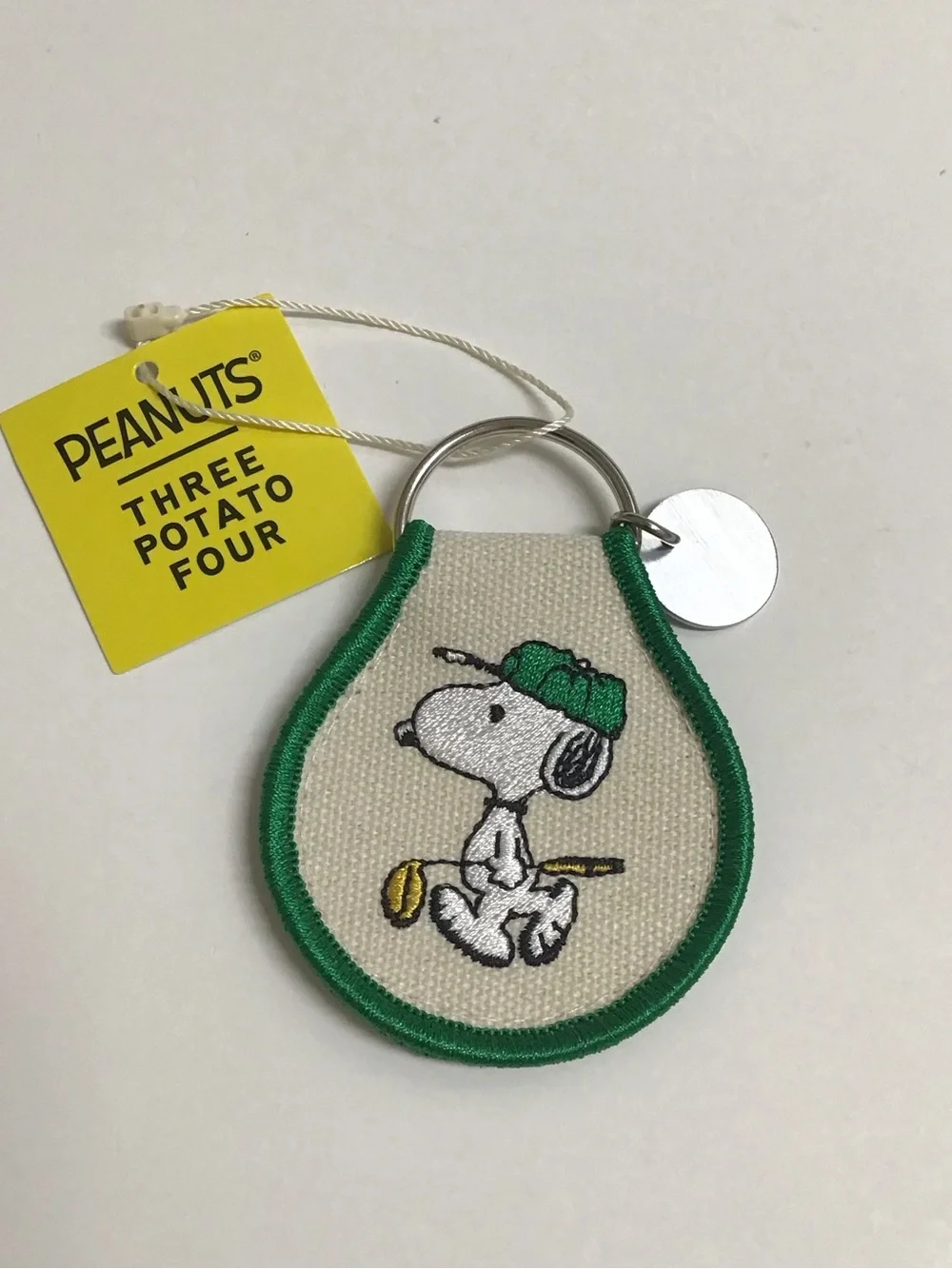 Peanuts Snoopy Golfer Key Ring Embroidered Patch Style Three Potato Four NEW